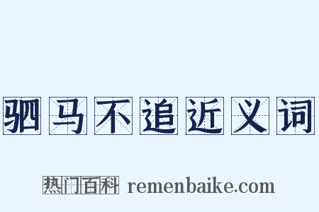 驷马不追近义词是什么意思的图片